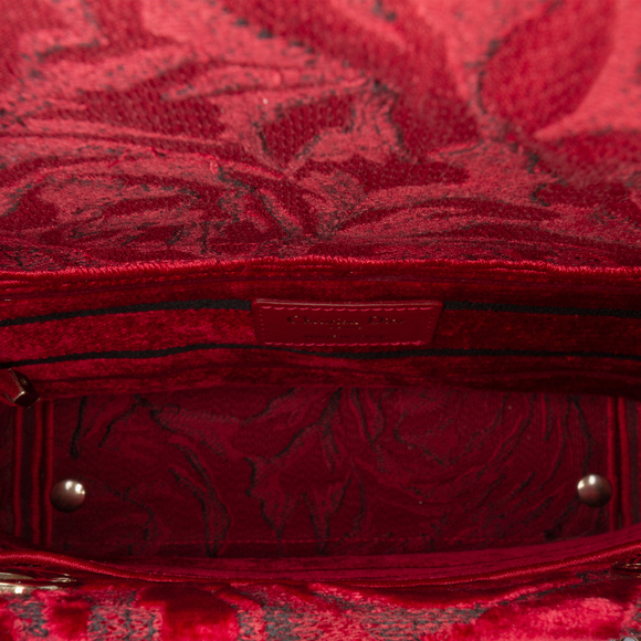 Pre-Loved Dior Medium Embroidered Velvet Roses Lady D Lite - Picture 4 of 12